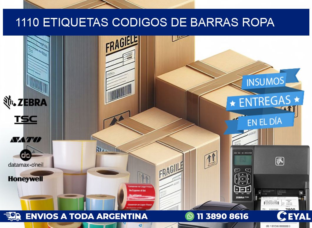 1110 ETIQUETAS CODIGOS DE BARRAS ROPA