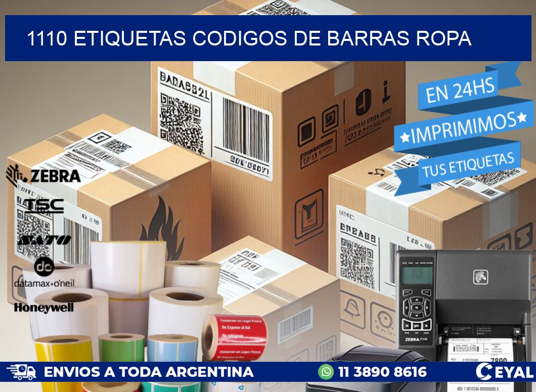 1110 ETIQUETAS CODIGOS DE BARRAS ROPA
