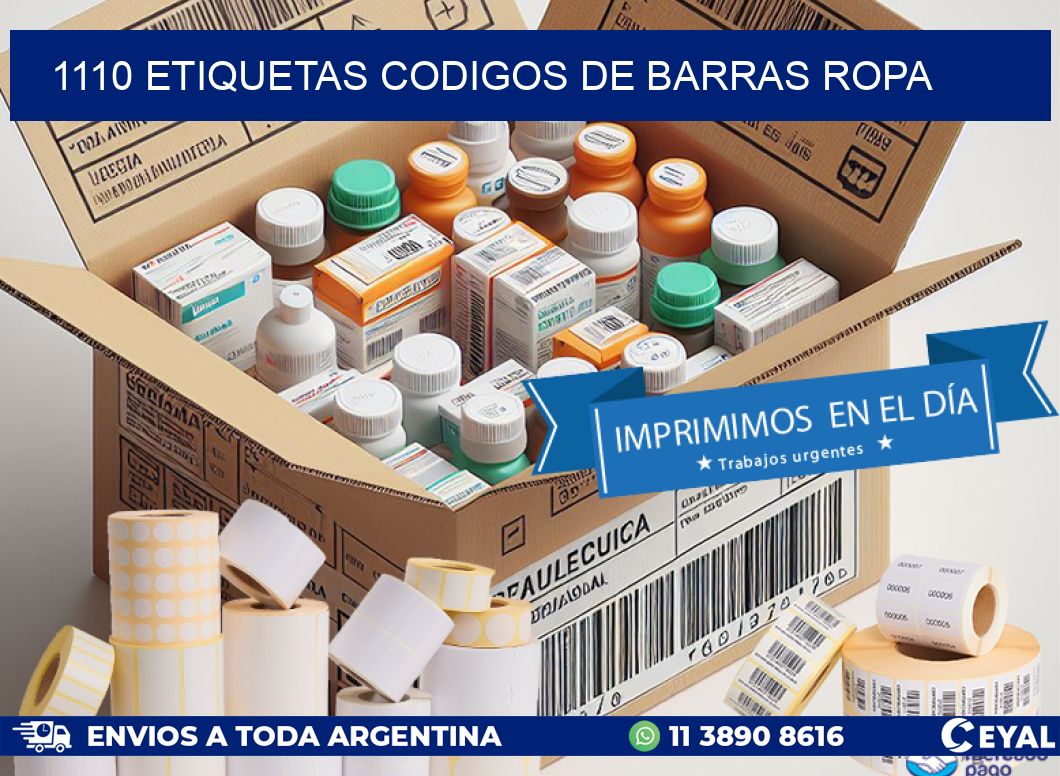 1110 ETIQUETAS CODIGOS DE BARRAS ROPA