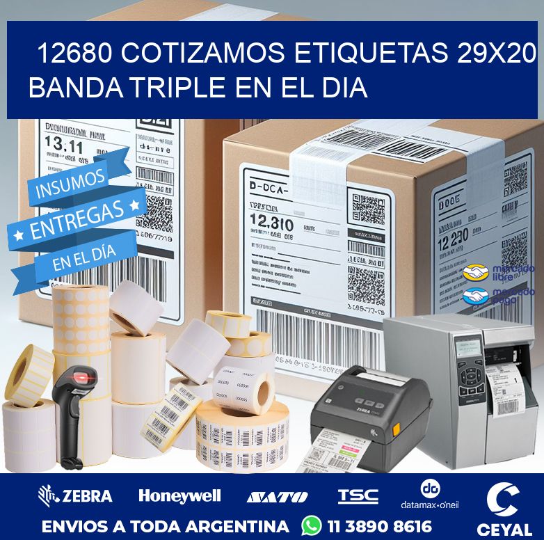12680 COTIZAMOS ETIQUETAS 29X20 BANDA TRIPLE EN EL DIA