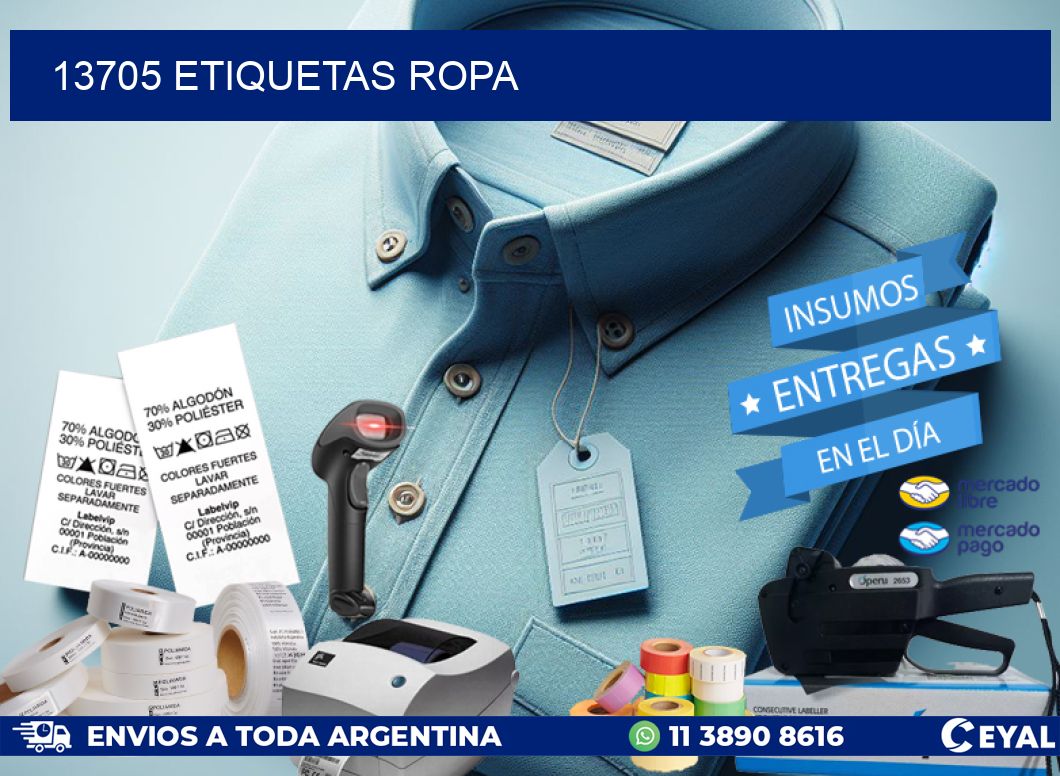13705 ETIQUETAS ROPA