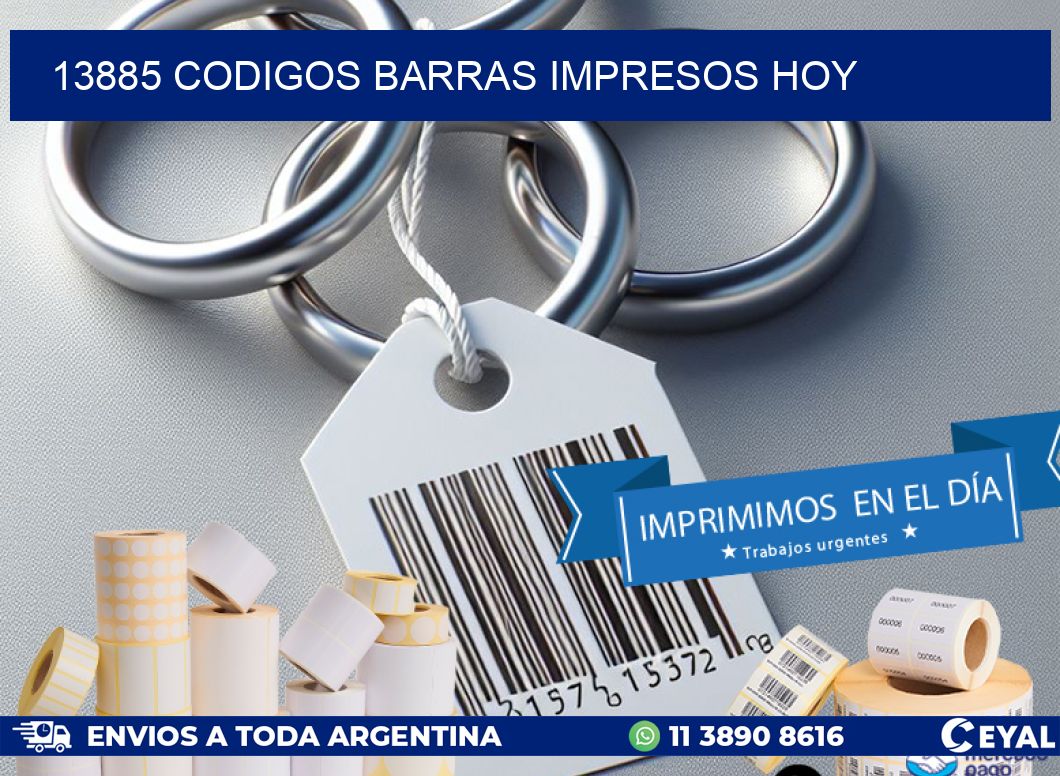 13885 codigos barras impresos hoy