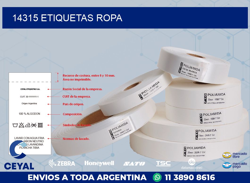 14315 ETIQUETAS ROPA
