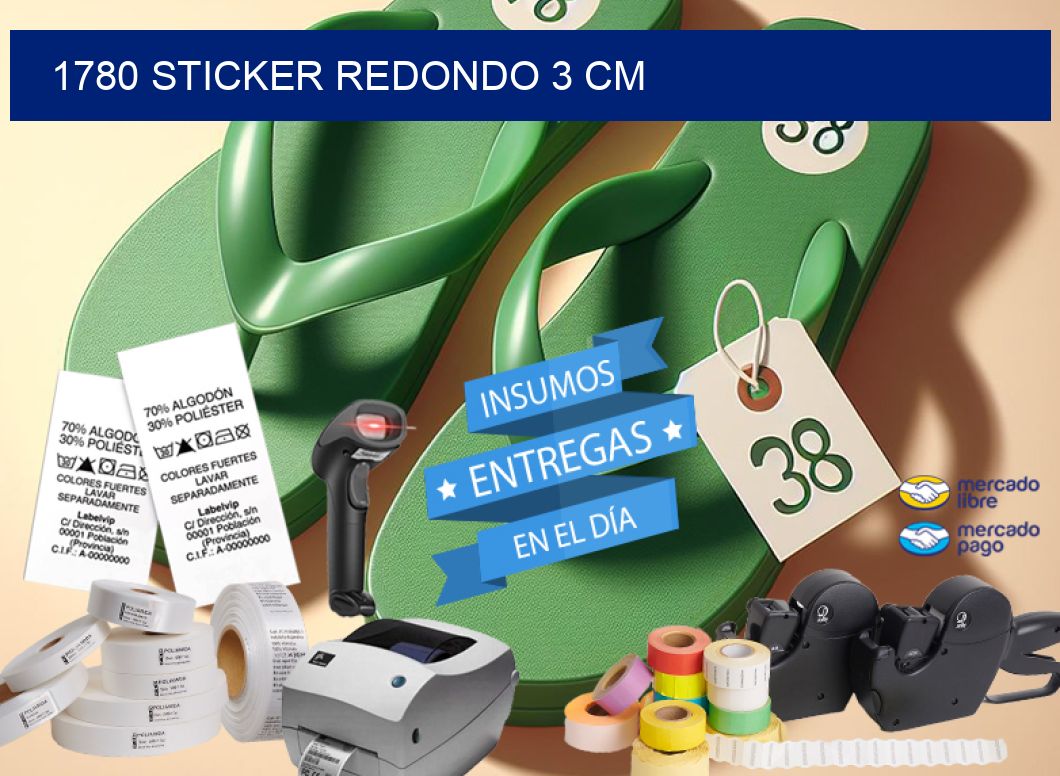 1780 STICKER REDONDO 3 CM