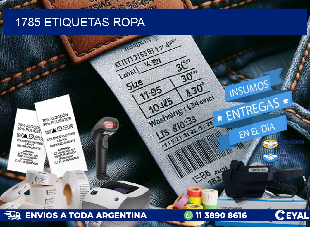 1785 ETIQUETAS ROPA