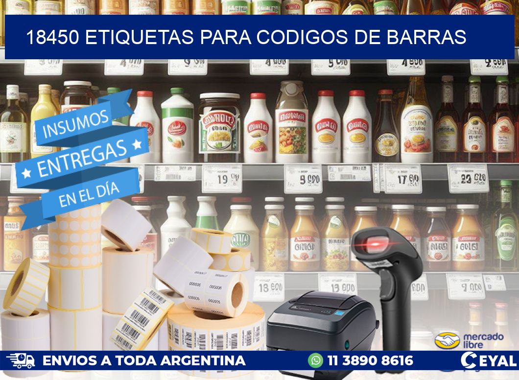 18450 ETIQUETAS PARA CODIGOS DE BARRAS