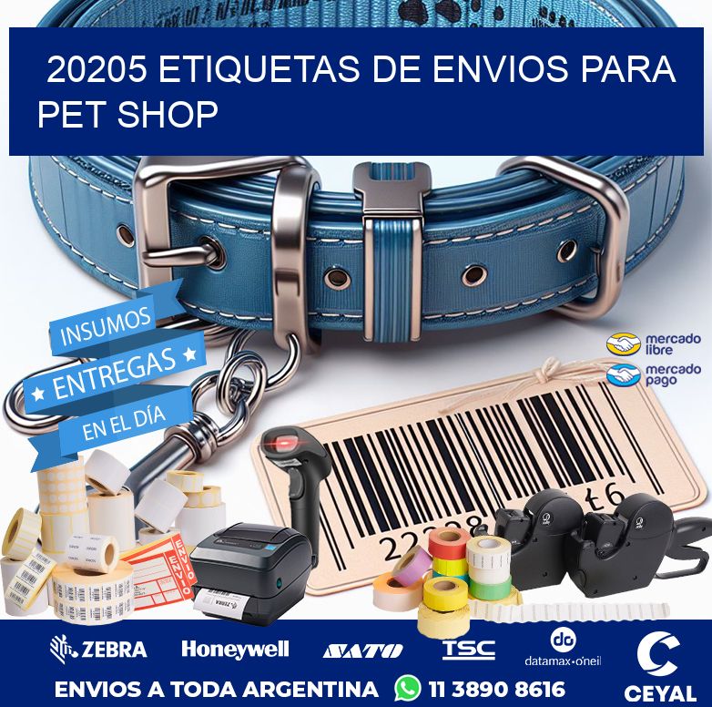 20205 ETIQUETAS DE ENVIOS PARA PET SHOP