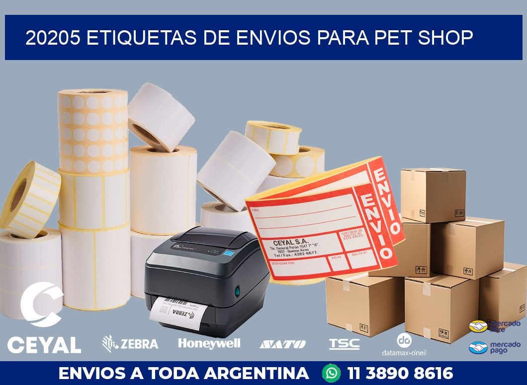 20205 ETIQUETAS DE ENVIOS PARA PET SHOP
