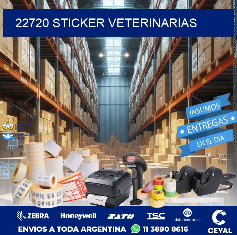22720 STICKER VETERINARIAS