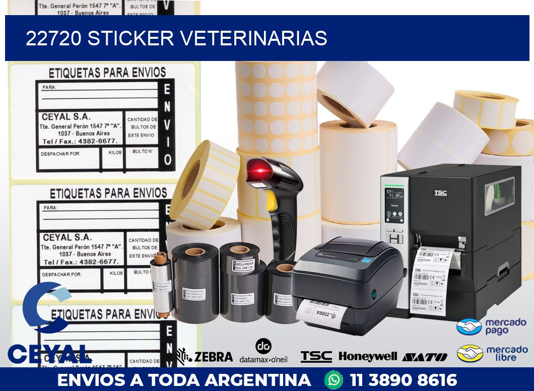 22720 STICKER VETERINARIAS