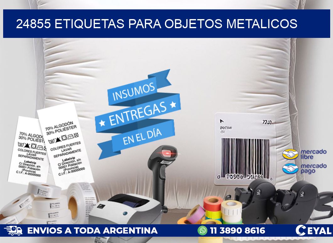 24855 etiquetas para objetos metalicos