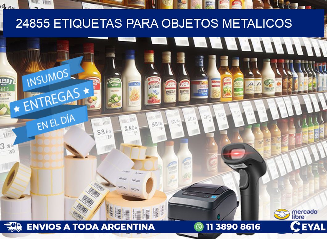 24855 etiquetas para objetos metalicos