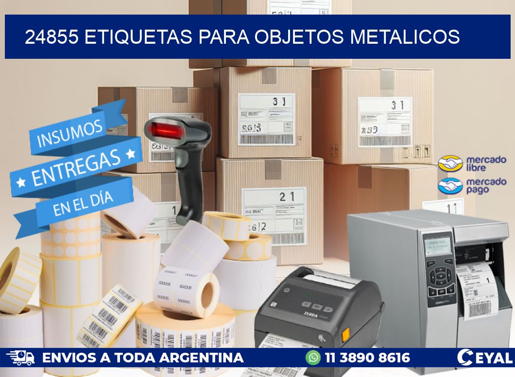 24855 etiquetas para objetos metalicos