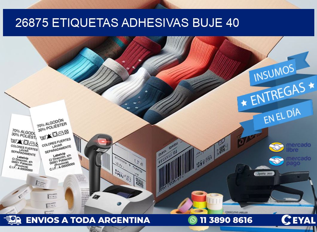 26875 ETIQUETAS ADHESIVAS BUJE 40