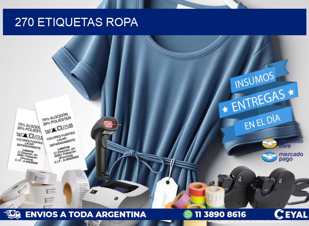 270 ETIQUETAS ROPA