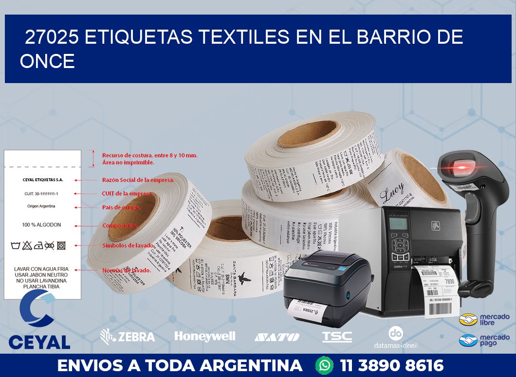 27025 ETIQUETAS TEXTILES EN EL BARRIO DE ONCE