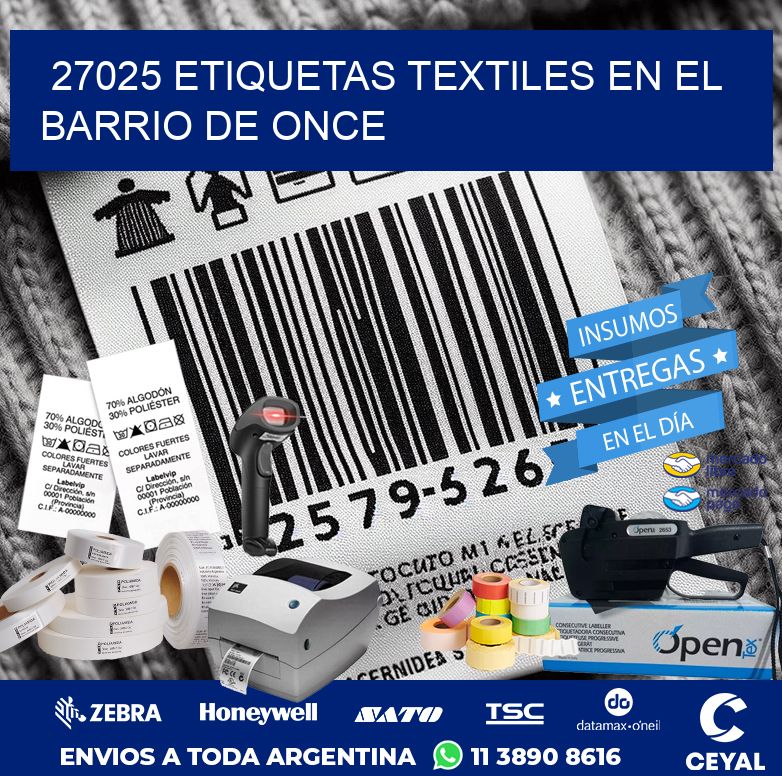 27025 ETIQUETAS TEXTILES EN EL BARRIO DE ONCE