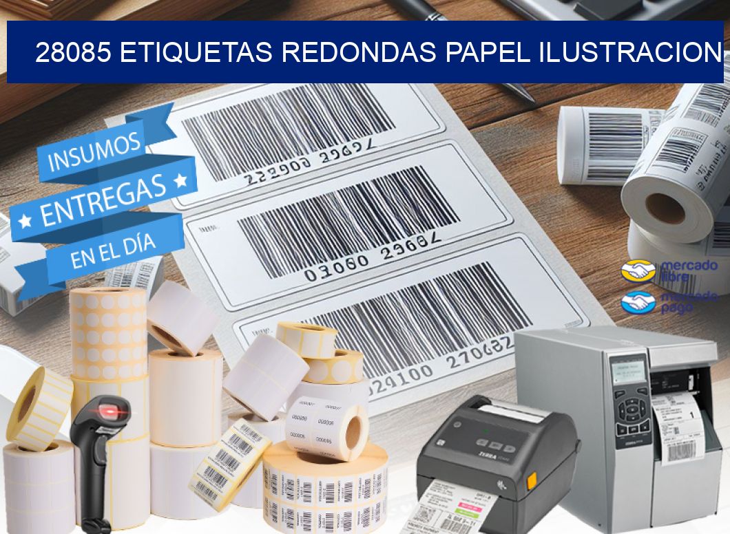 28085 ETIQUETAS REDONDAS PAPEL ILUSTRACION