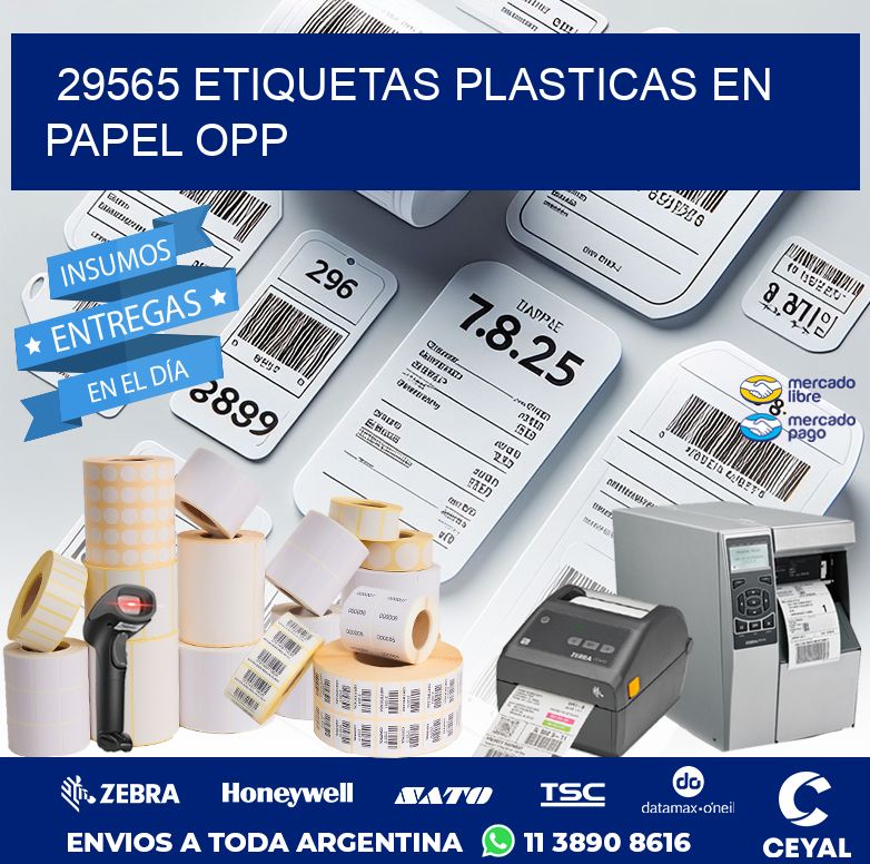 29565 ETIQUETAS PLASTICAS EN PAPEL OPP