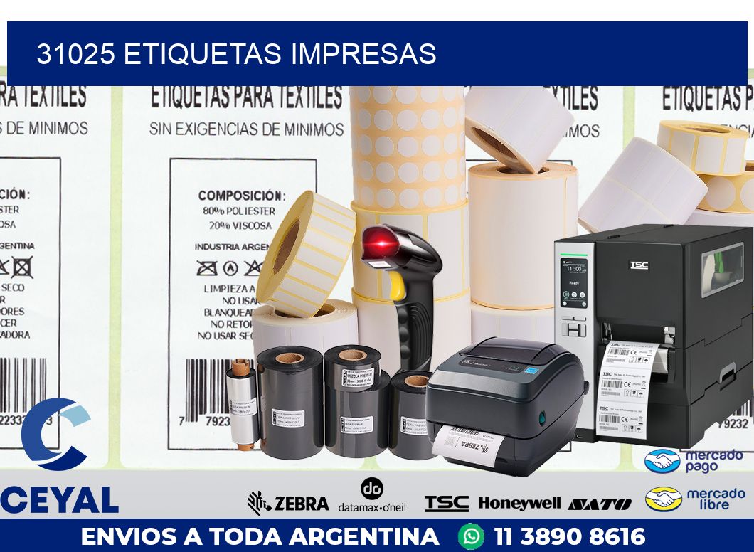 31025 ETIQUETAS IMPRESAS