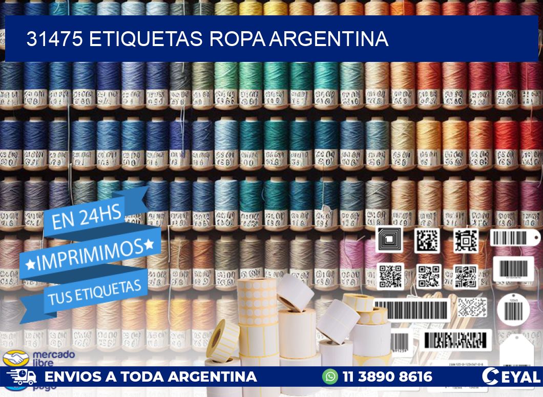 31475 ETIQUETAS ROPA ARGENTINA