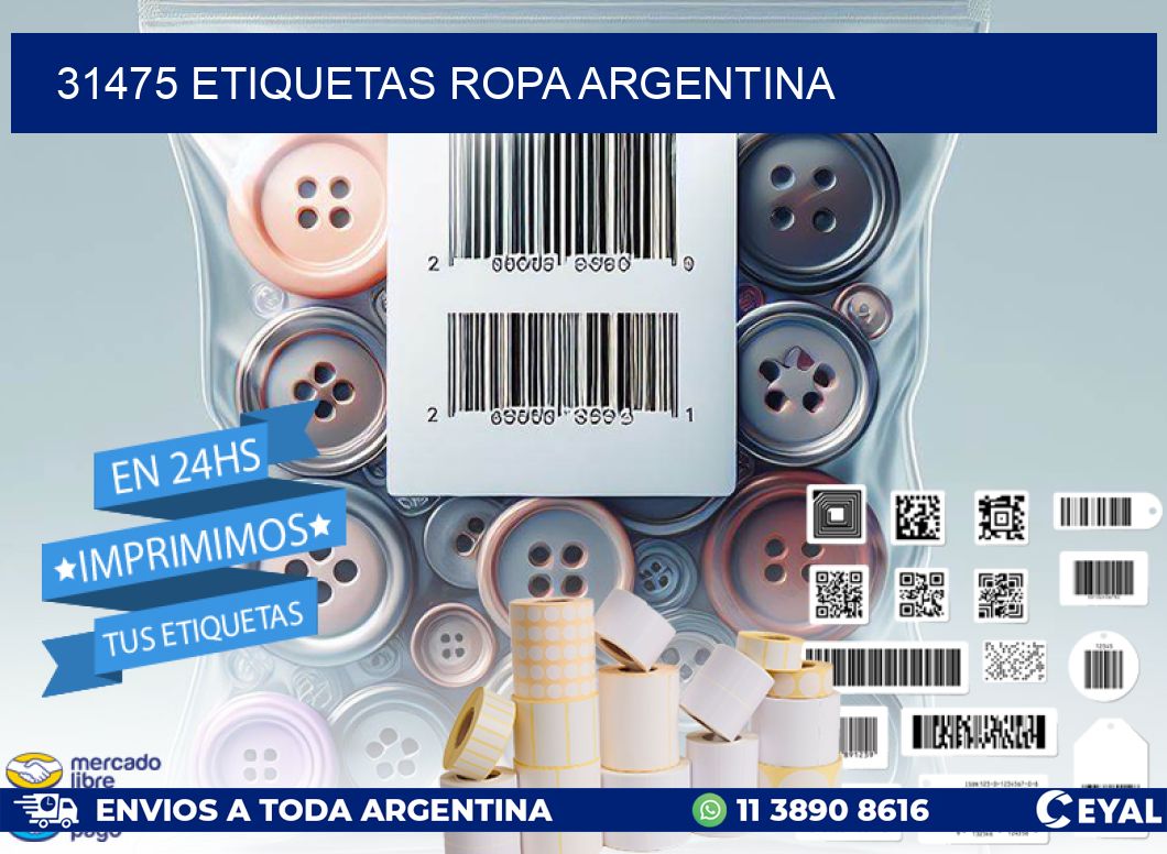 31475 ETIQUETAS ROPA ARGENTINA