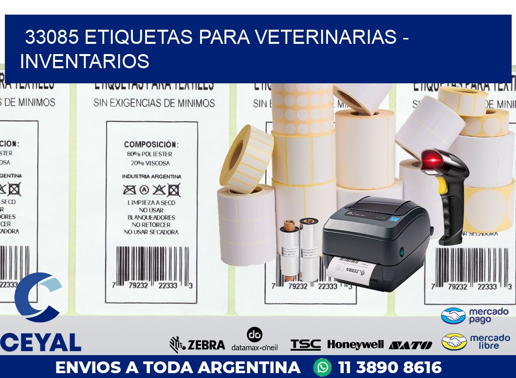 33085 ETIQUETAS PARA VETERINARIAS - INVENTARIOS