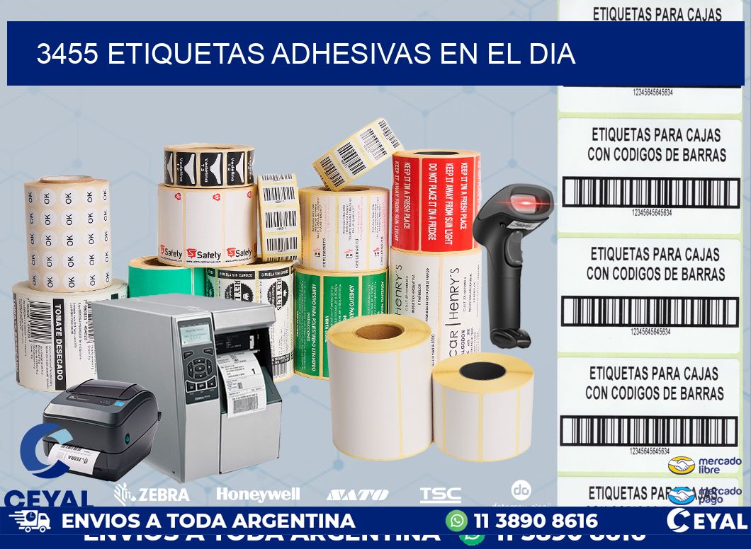 3455 etiquetas adhesivas en el dia