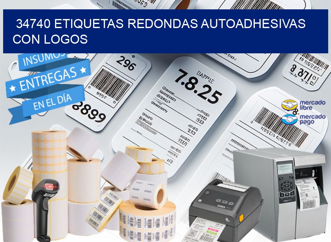 34740 ETIQUETAS REDONDAS AUTOADHESIVAS CON LOGOS