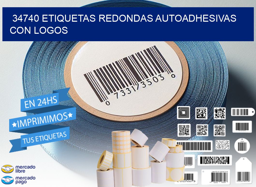 34740 ETIQUETAS REDONDAS AUTOADHESIVAS CON LOGOS