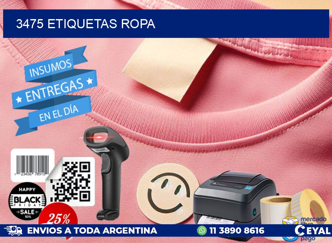 3475 ETIQUETAS ROPA