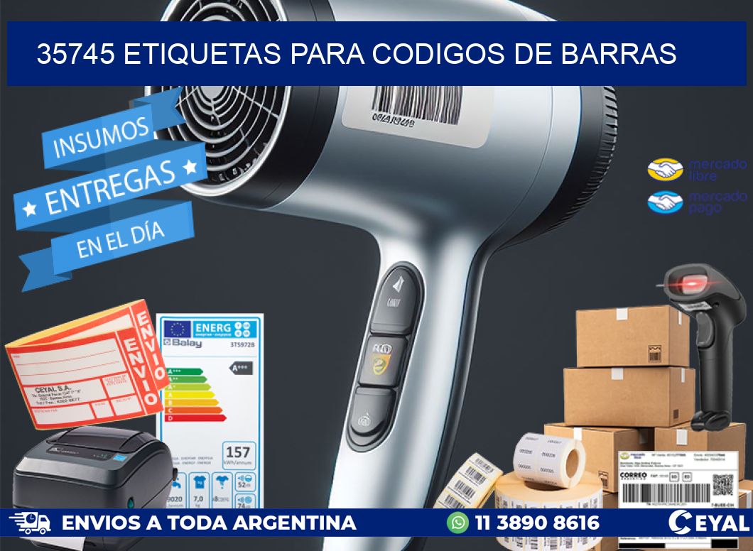 35745 ETIQUETAS PARA CODIGOS DE BARRAS
