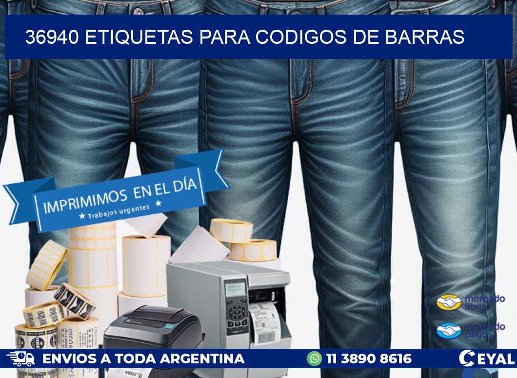 36940 ETIQUETAS PARA CODIGOS DE BARRAS