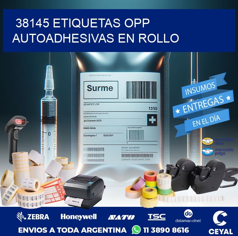38145 ETIQUETAS OPP AUTOADHESIVAS EN ROLLO
