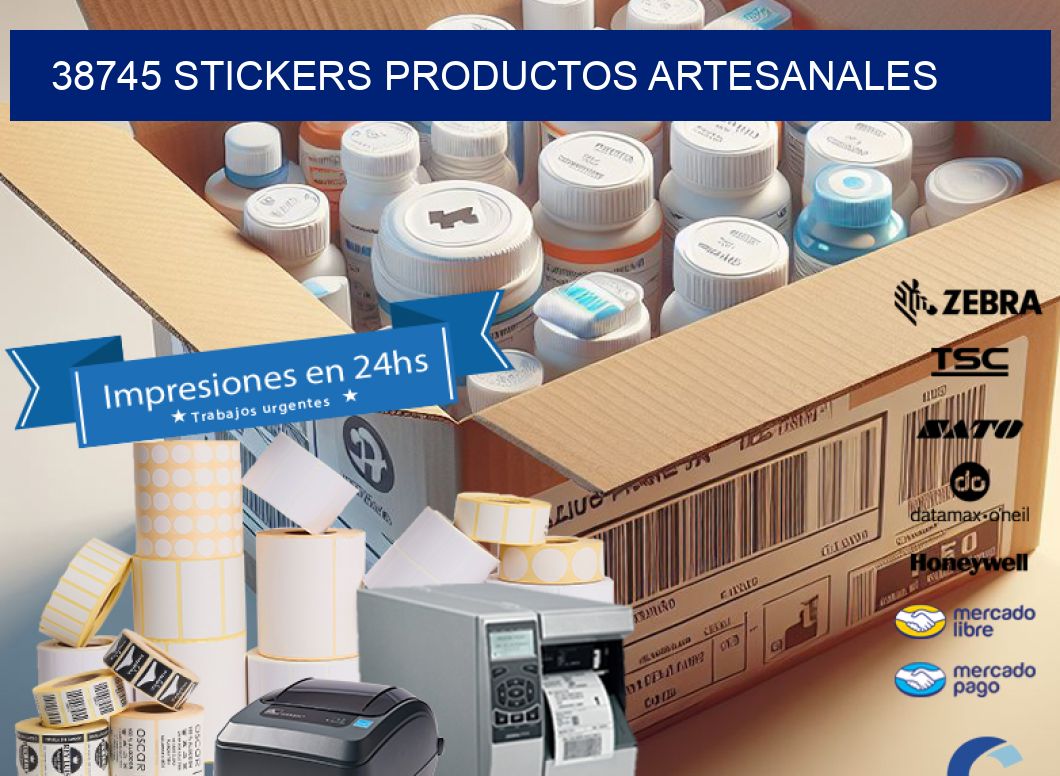38745 stickers productos artesanales