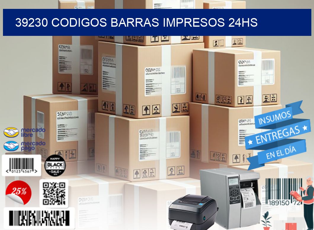 39230 codigos barras impresos 24hs