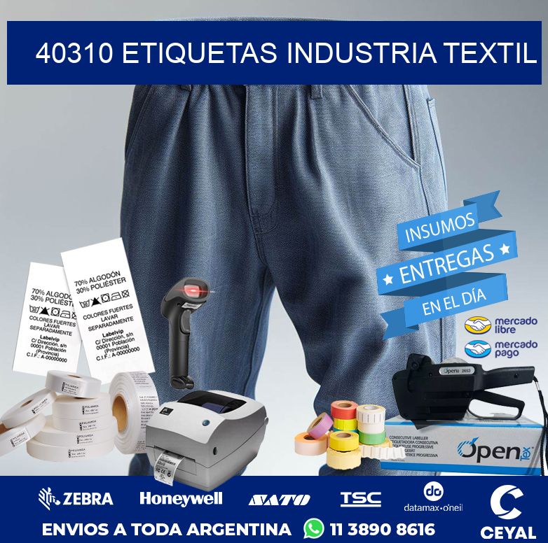40310 ETIQUETAS INDUSTRIA TEXTIL