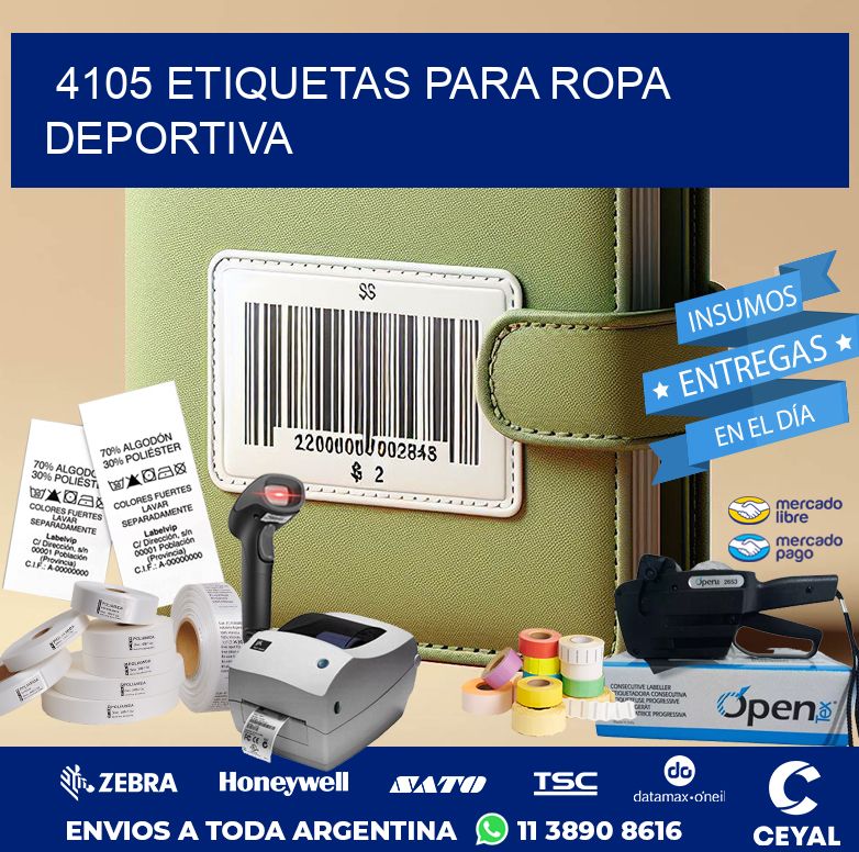 4105 ETIQUETAS PARA ROPA DEPORTIVA