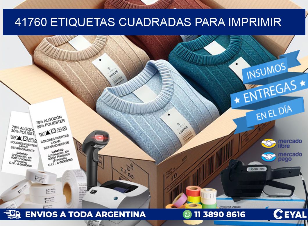 41760 Etiquetas cuadradas para imprimir