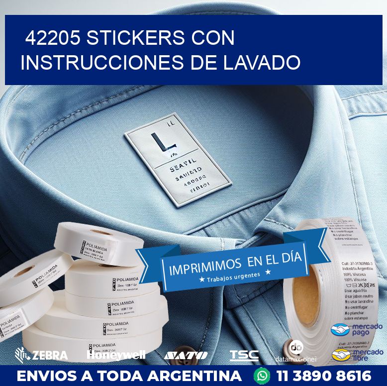 42205 STICKERS CON INSTRUCCIONES DE LAVADO