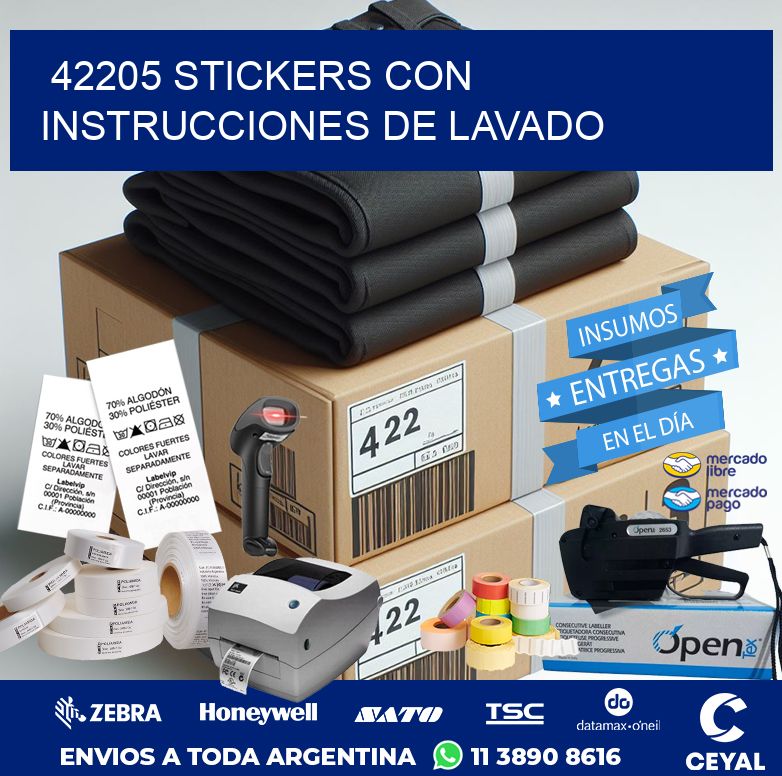 42205 STICKERS CON INSTRUCCIONES DE LAVADO