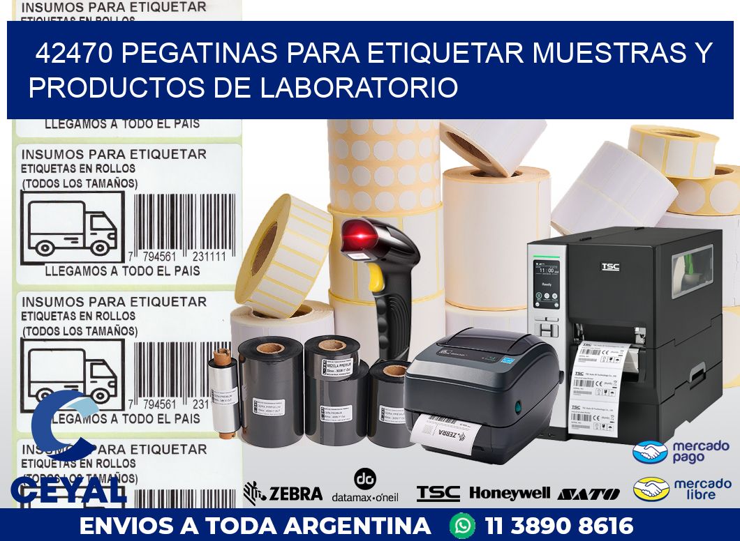 42470 PEGATINAS PARA ETIQUETAR MUESTRAS Y PRODUCTOS DE LABORATORIO