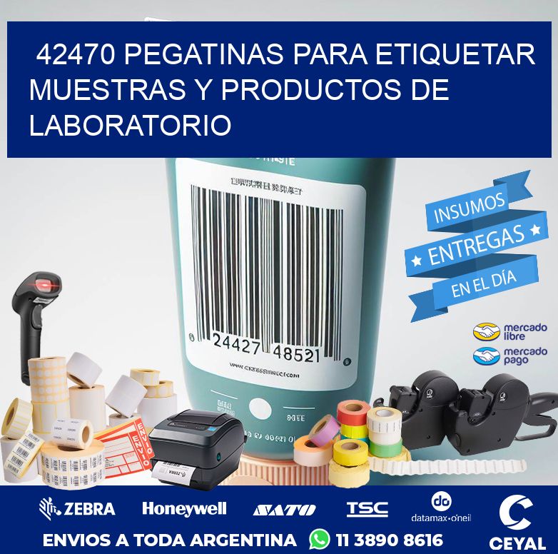 42470 PEGATINAS PARA ETIQUETAR MUESTRAS Y PRODUCTOS DE LABORATORIO