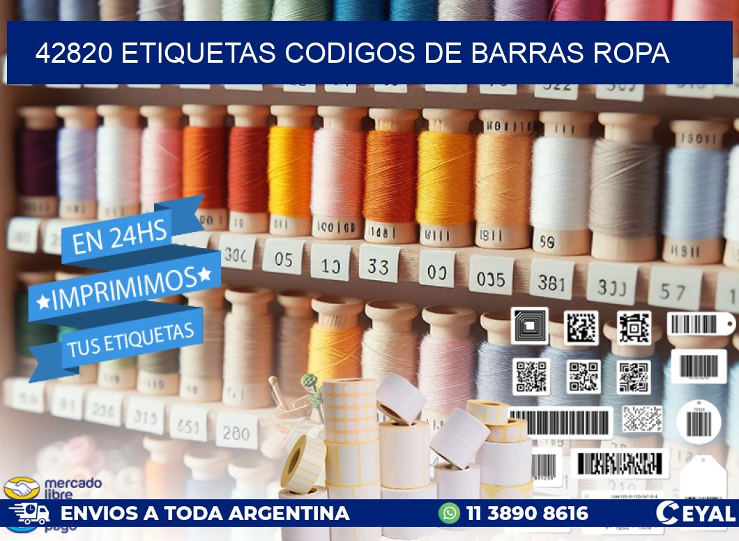 42820 ETIQUETAS CODIGOS DE BARRAS ROPA