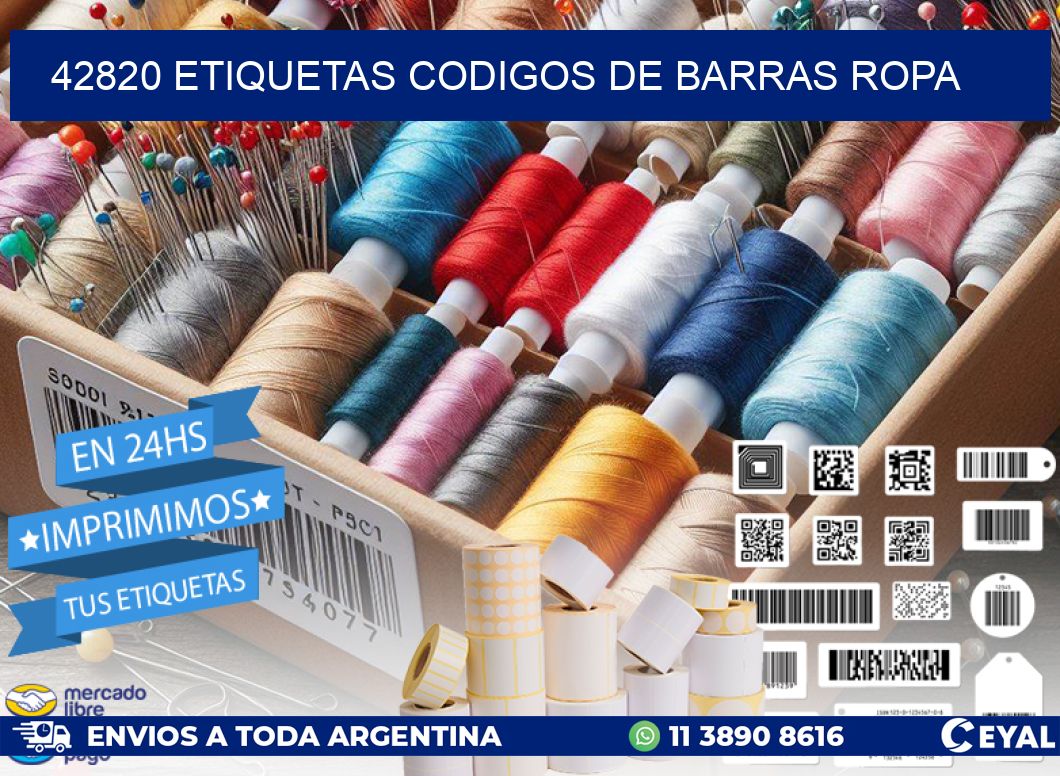 42820 ETIQUETAS CODIGOS DE BARRAS ROPA