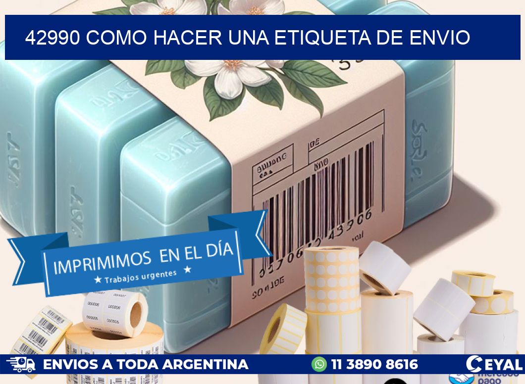 42990 como hacer una etiqueta de envio