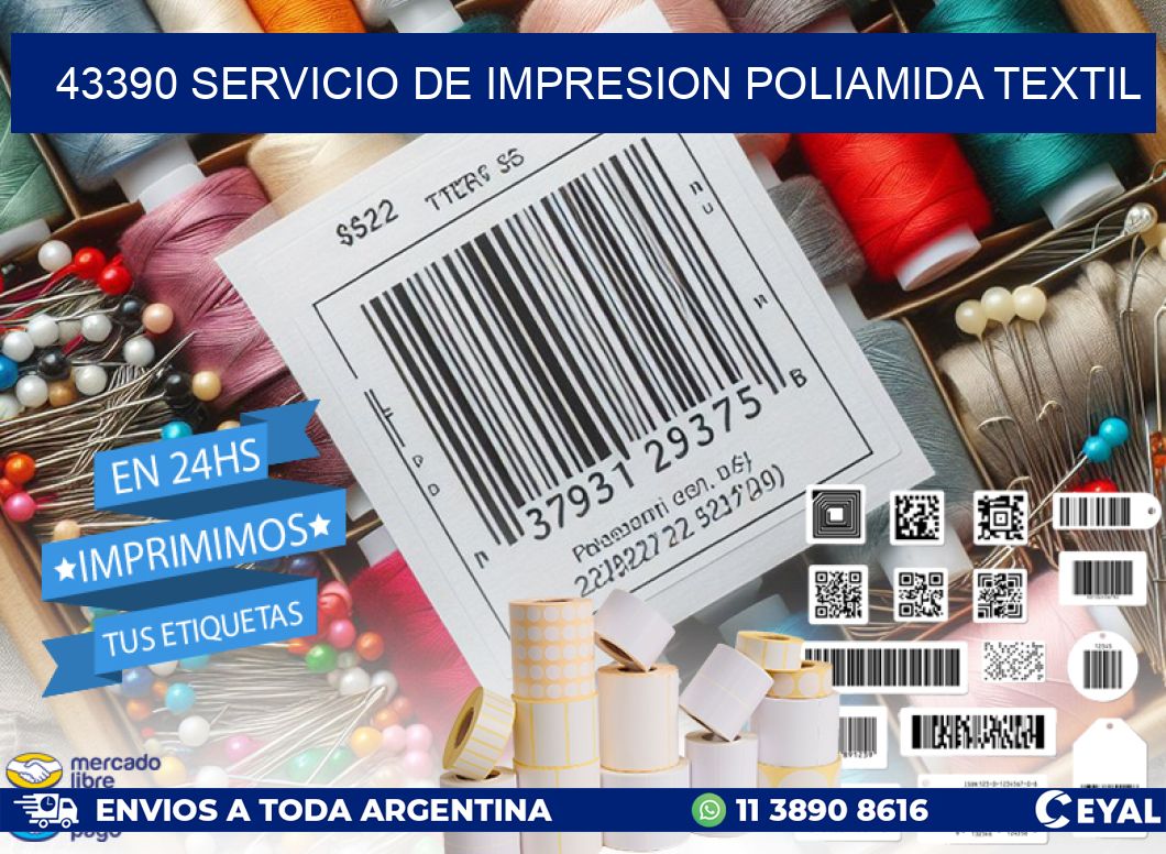 43390 SERVICIO DE IMPRESION POLIAMIDA TEXTIL