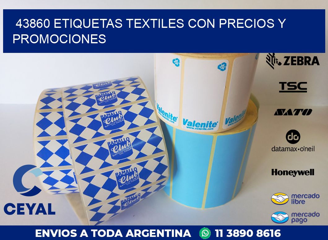 43860 ETIQUETAS TEXTILES CON PRECIOS Y PROMOCIONES