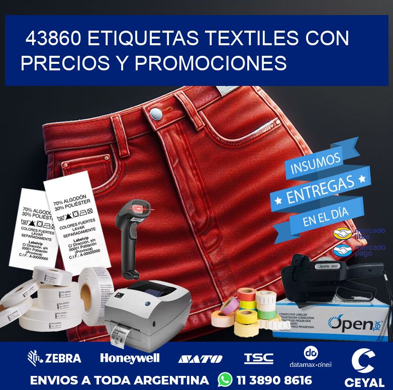 43860 ETIQUETAS TEXTILES CON PRECIOS Y PROMOCIONES