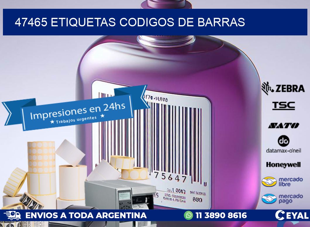 47465 etiquetas codigos de barras
